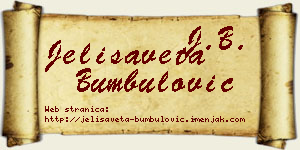 Jelisaveta Bumbulović vizit kartica